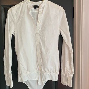 New never worn J.Crew white collared bodysuit - 8 tall